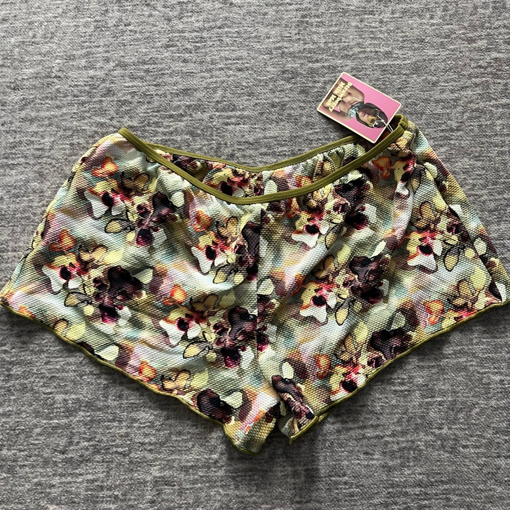 Strawberry Milk Mob Floral Cover Up Shorts